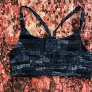 Lululemon Sports Bra Racer Back Blue Print